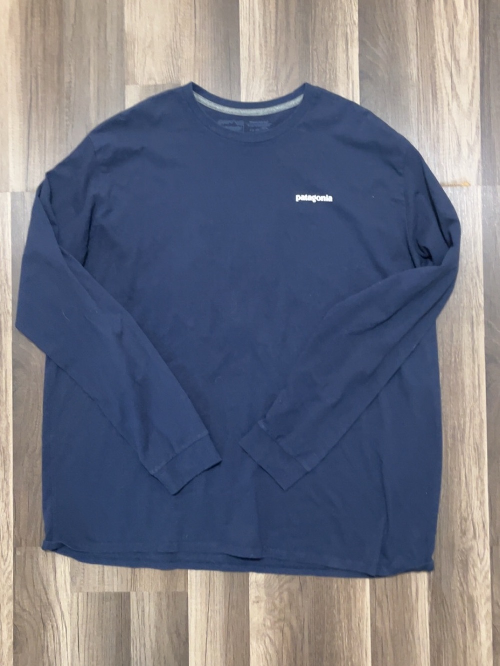 PATAGONIA Bear Mens XXL 2XL Cotton Blue Long Sleeve Shirt
